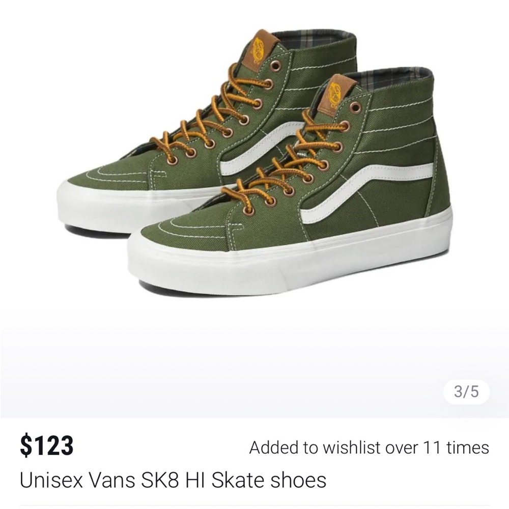 High top vans, woman’s size 9